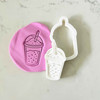 Smoothie Cup cookie stamp and cutter set