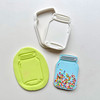 Mason Jar cookie stamp and cutter set