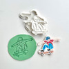Boy on skateboard cookie cutter and stamp