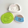 Dog kibble bowl cookie stamp and cutter set with fondant