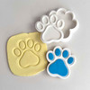 Dog paw print cookie stamp and cutter set