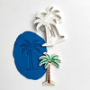 Palm tree cookie stamp and matching cutter set