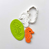 Seahorse cookie stamp and fondant imprint