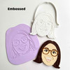 Embossed giant face cookie made from photo