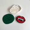 Vampire lips cookie stamp and cutter set