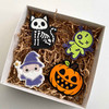 Assorted halloween cookie cutters and stamps