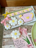 Gardening themed fondant cookie using watering can stamp
