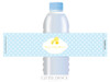 Little Duckling theme personalised & custom baby shower water bottle labels for sale. Order online in Australia