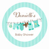 Green Baby Clothesline Baby Shower Cake Icing - Personalised Edible Image - Made in Melbourne Australia