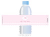 Pink Elephant theme personalised & custom baby shower water bottle labels for sale. Order online in Australia