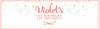 Personalized & custom girls birthday party banner or backdrop. Pink confetti theme. For sale online in Australia.