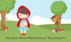 Personalized birthday party banner - Little Red Riding Hood design. Order online in Australia