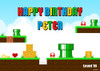 Personalized birthday party banner or backdrop - Mario inspired design. For sale online in Australia