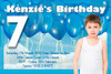 Blue Balloons Birthday Party Invitations