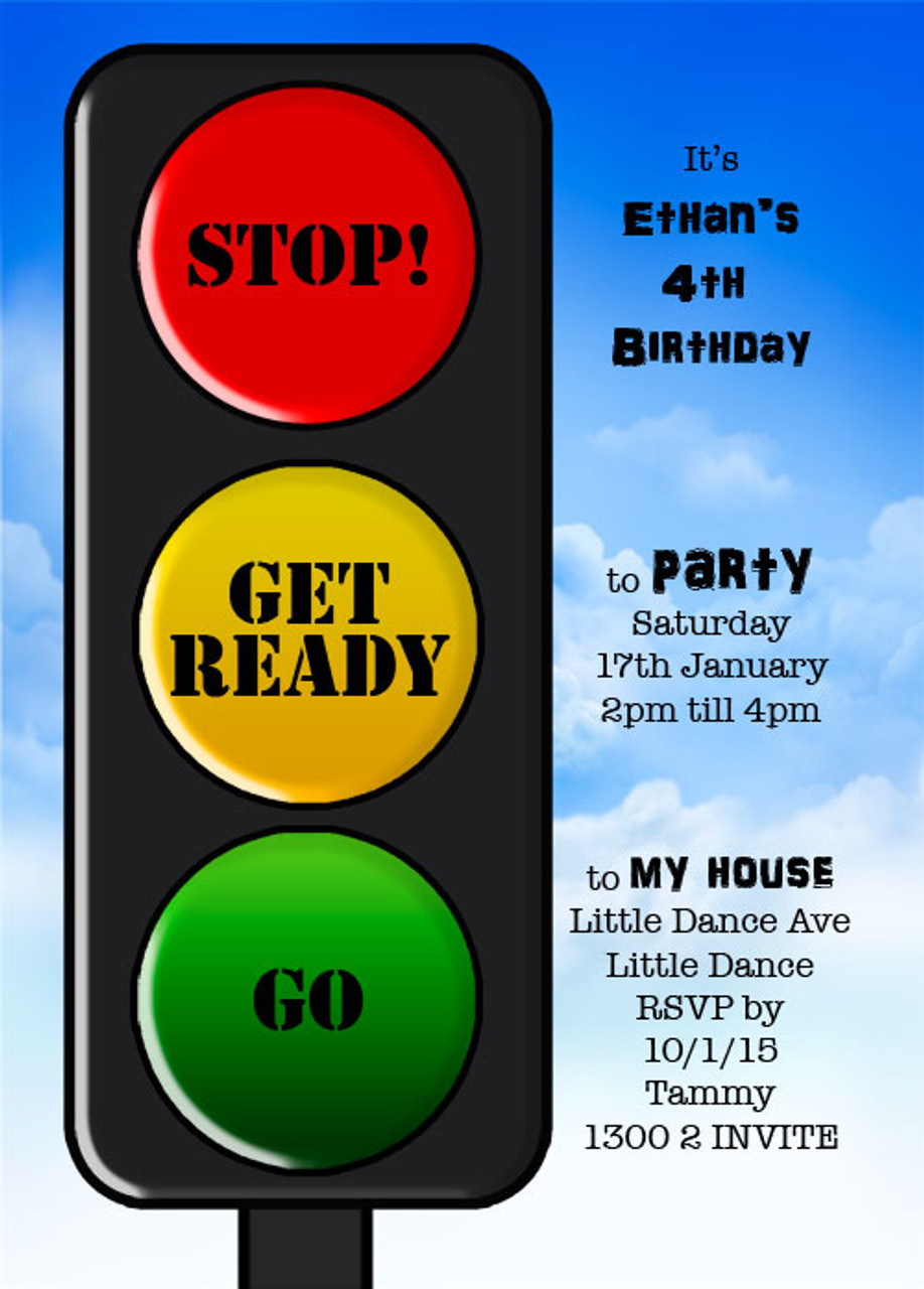 Invitations Traffic Lights