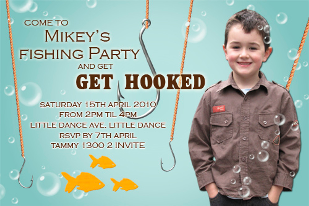Fishing Themed Party Invitations Fishermans Fishing Birthday Party