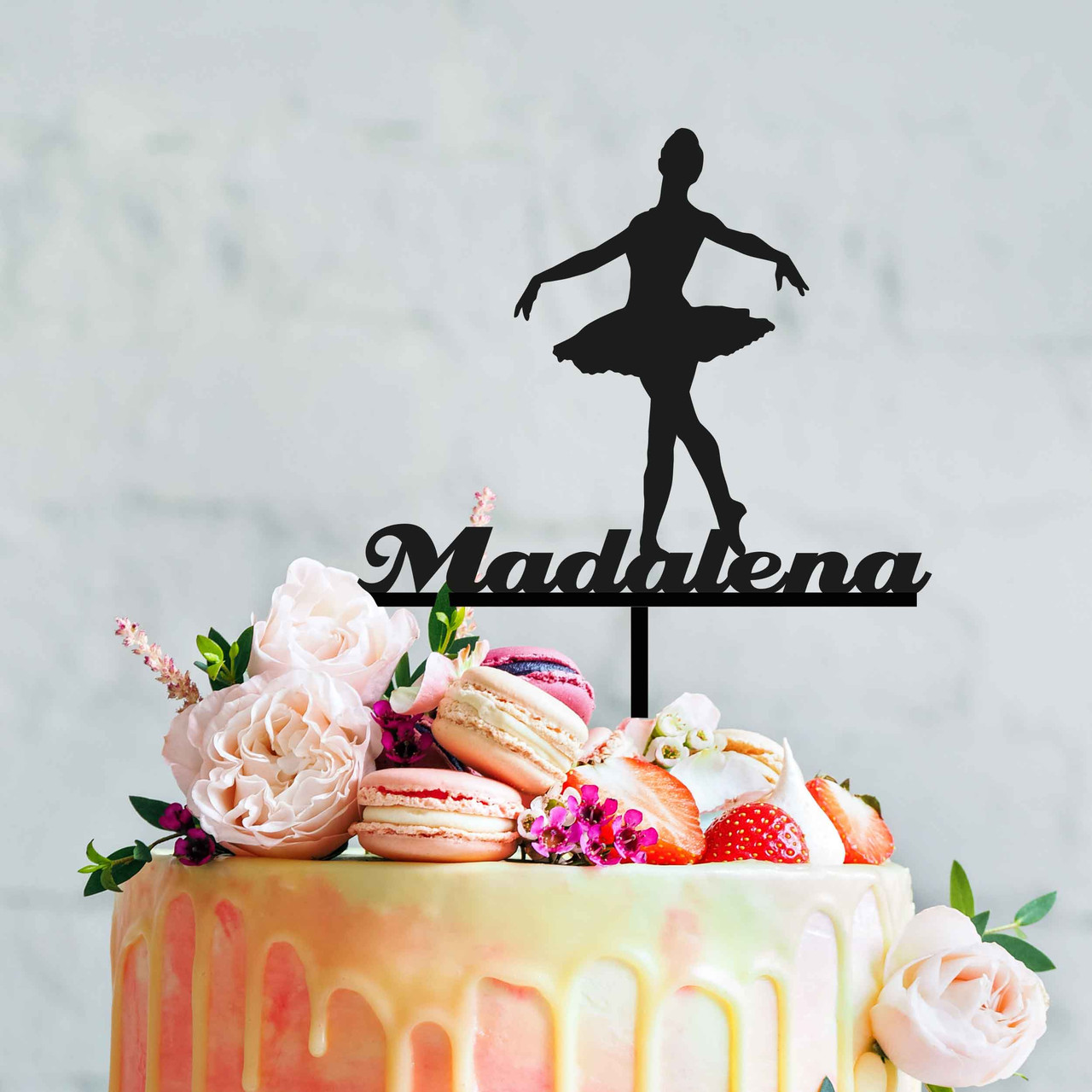 ballerina birthday cake topper