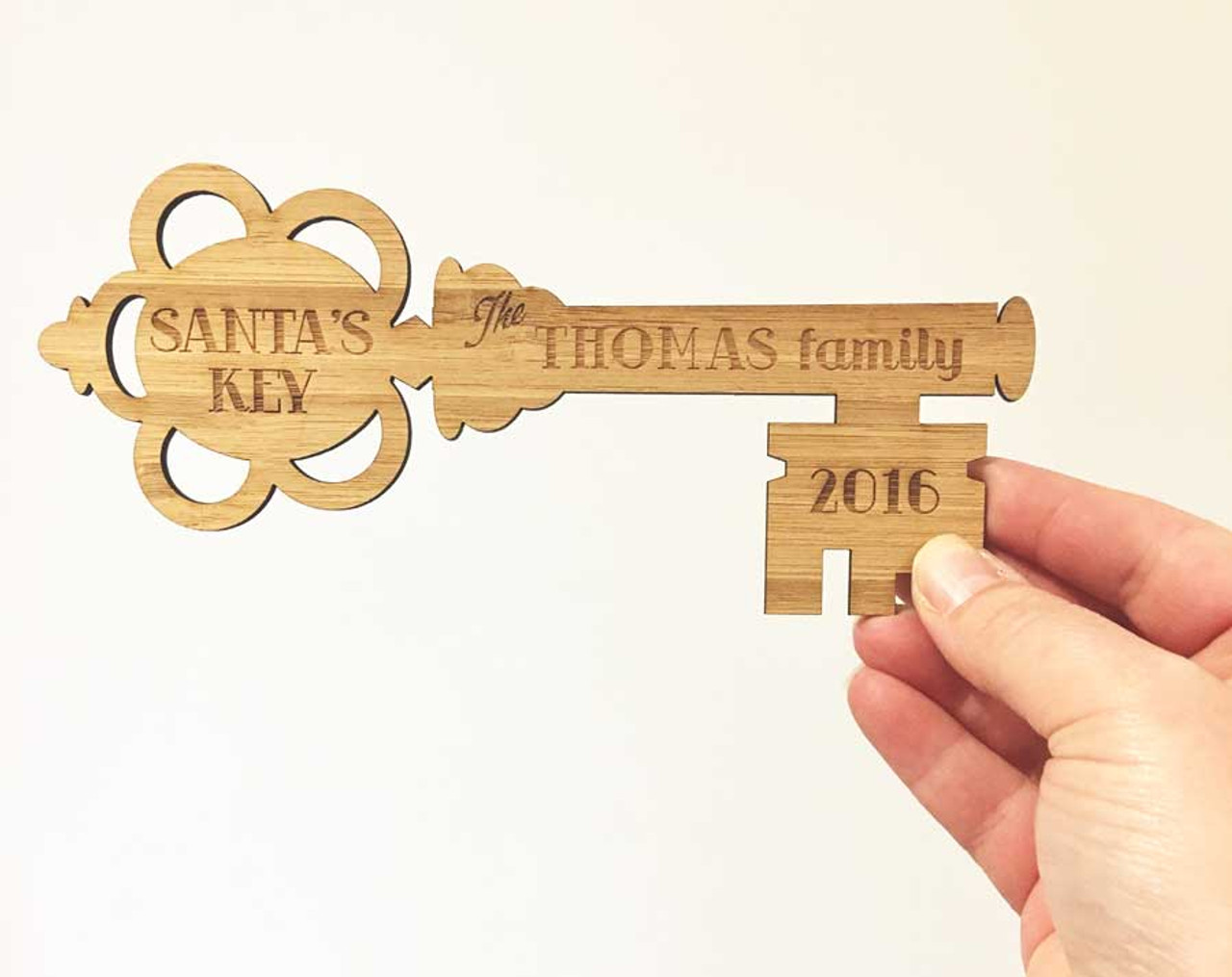 Santa Magic Key - Mirrored Gold, Personalised Christmas Tradition