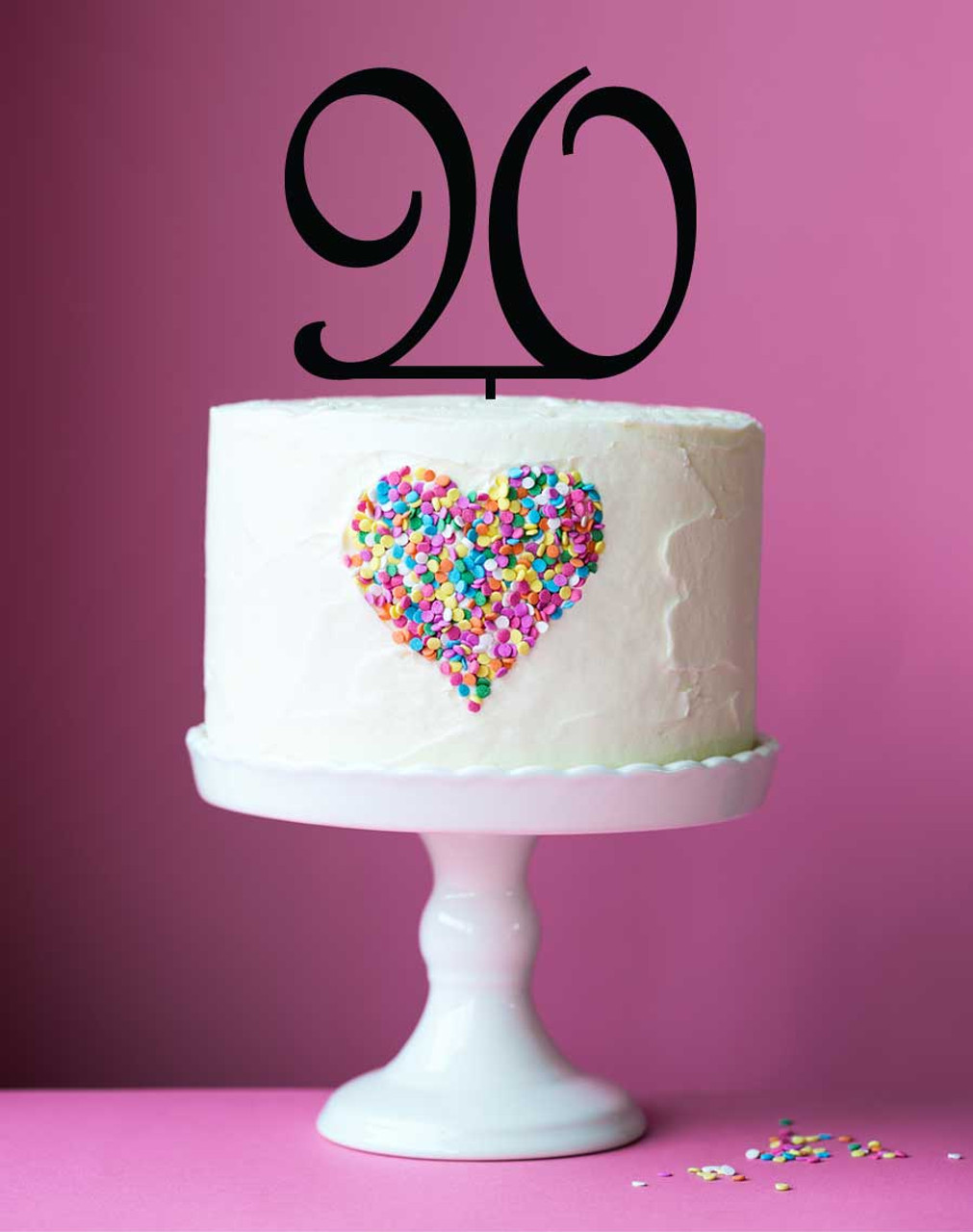 Number 90 cake topper - 90th birthday cake decoration - Laser cut ...