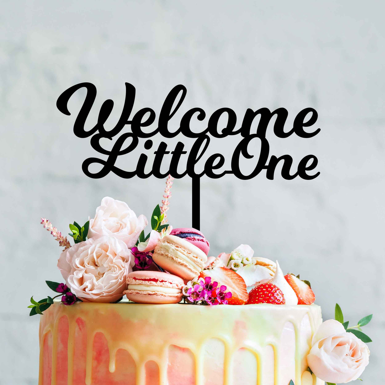 Welcome Baby Girl Acrylic Cake Topper – Rubi and Lib Design Studio