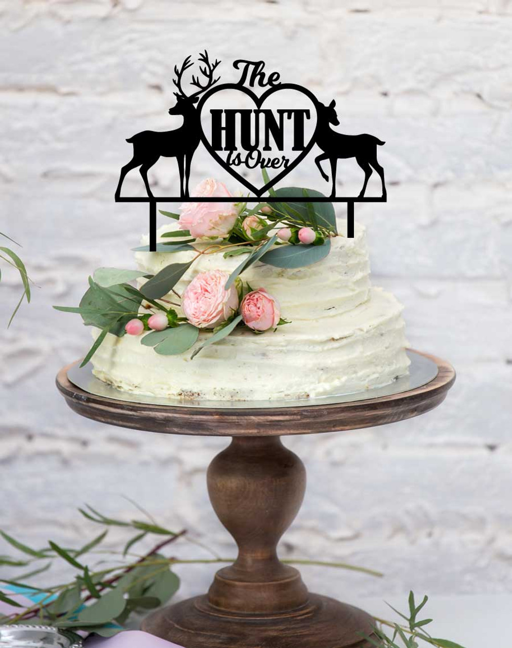 Funny Hunting Wedding Cake Topper - Fox Hunting Groom Hunted By Bride N5  free image download