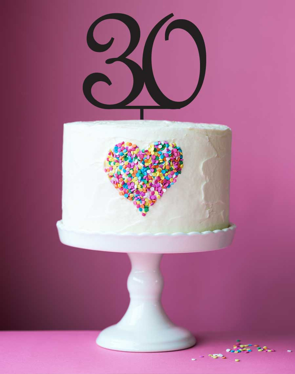 Hello 30 glitter cake topper, 30th birthday decoration - Etsy Italia