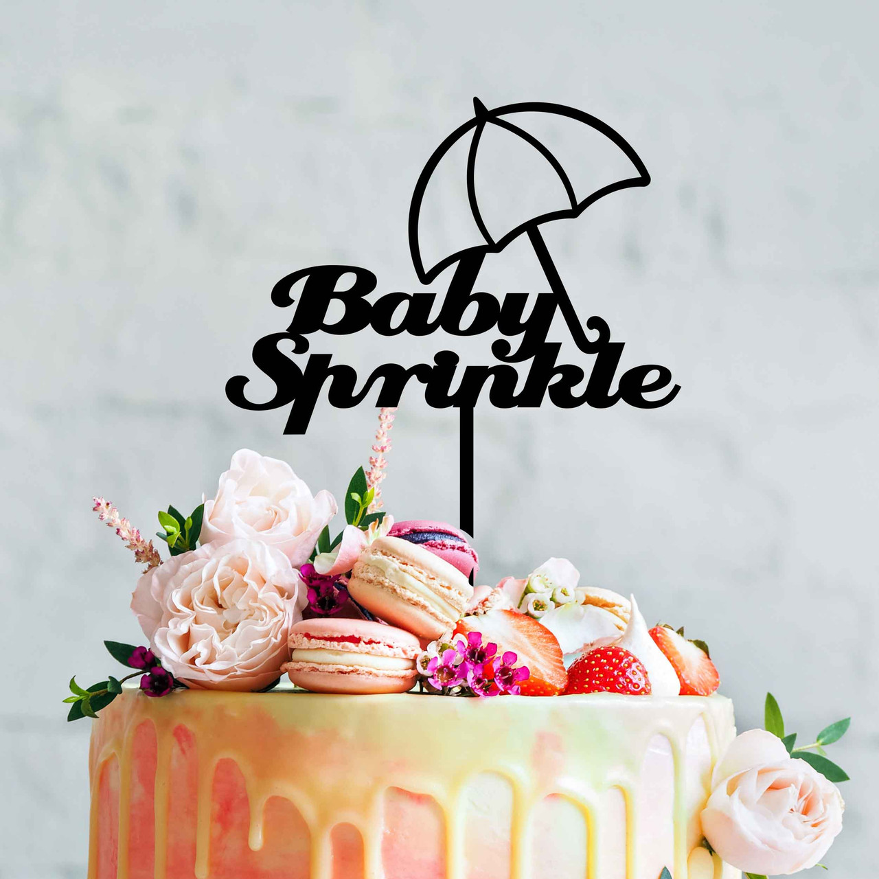 Baby Sprinkle Cake + DIY Cloud Topper // Hostess with the Mostess®