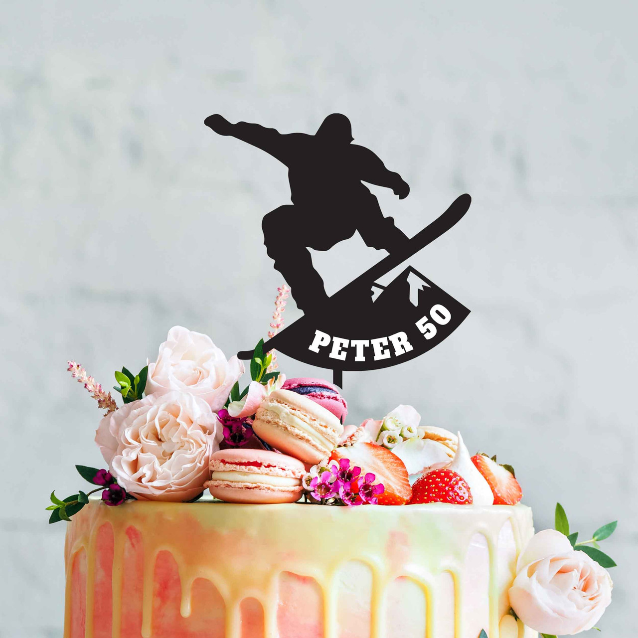 Snowboarder Birthday Cake — Snowboarding / Skiing / Skating | Snowboard cake,  Cake, Happy birthday cakes