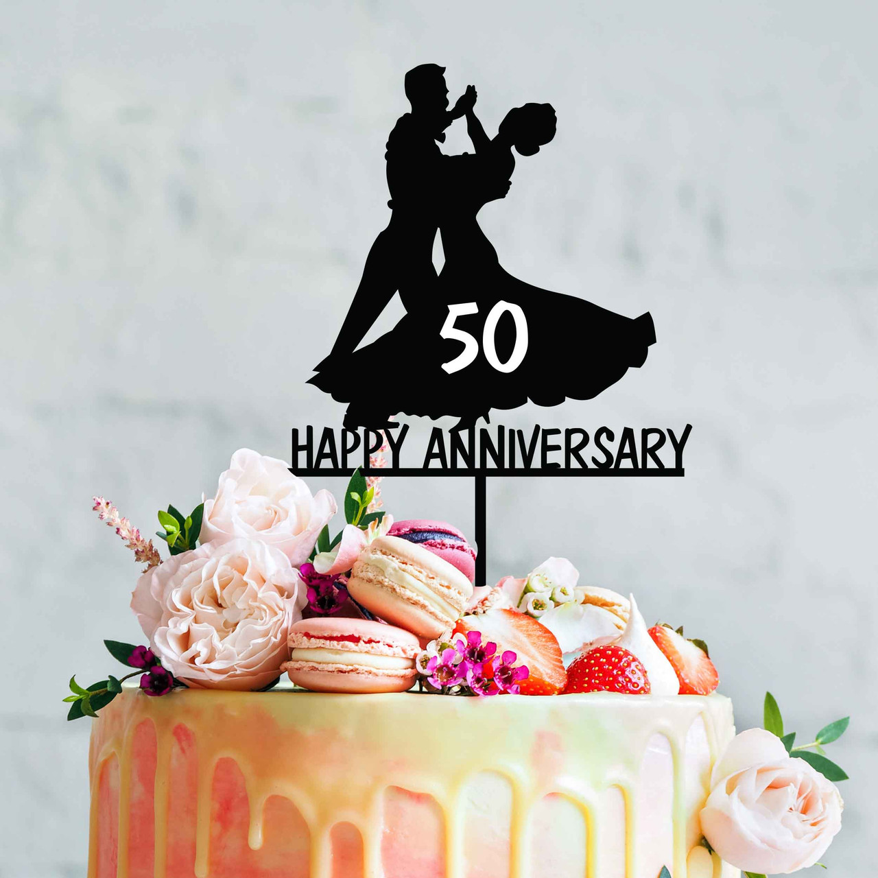 Couple Clipart Anniversary Special Customized Cake in Lahore