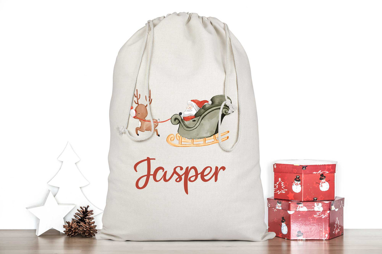 Personalised Blue Velvet Santa Sack | The Christmas Cart | Buy Online  Australia