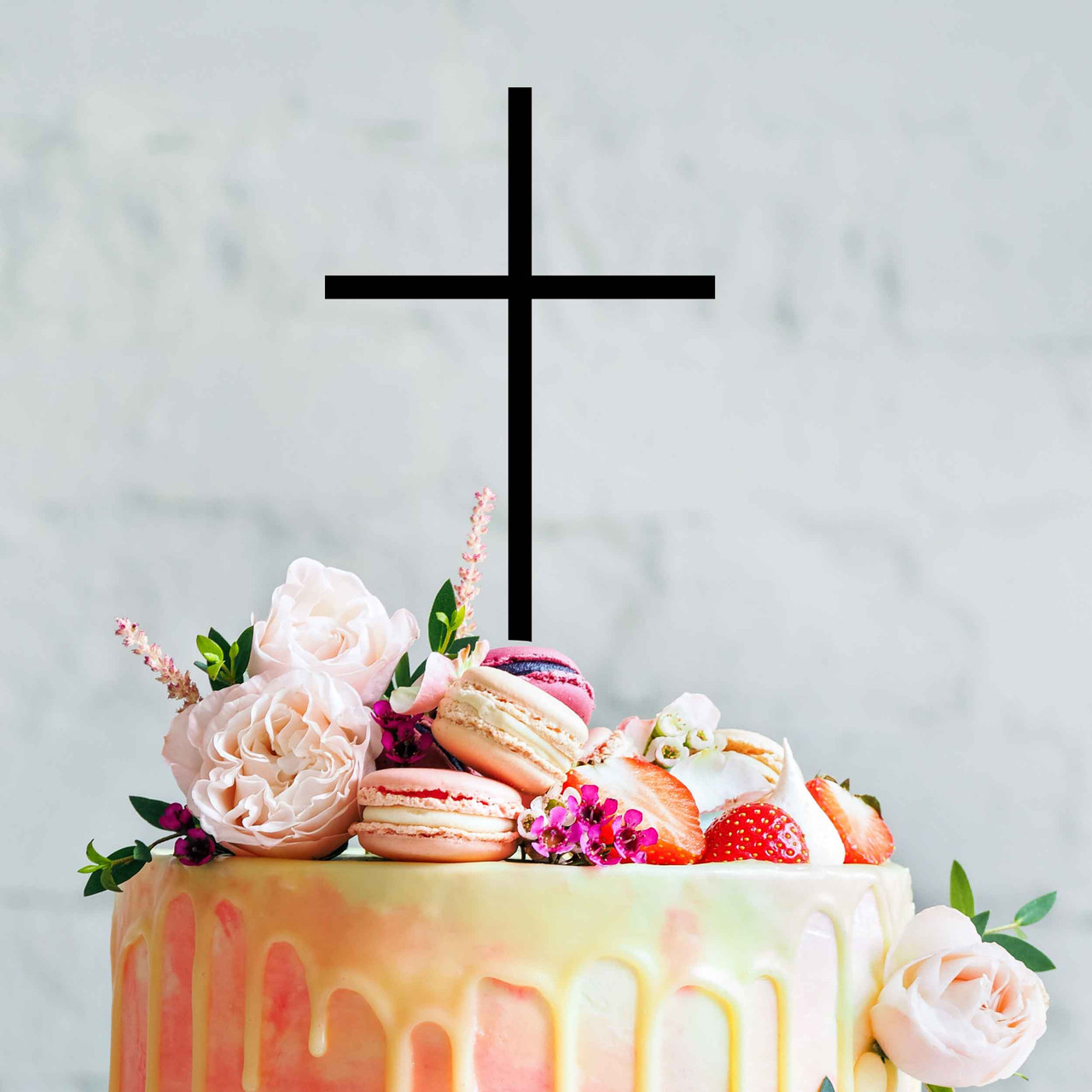 Christening Cake Topper - Name & Cross – Cabe & Co