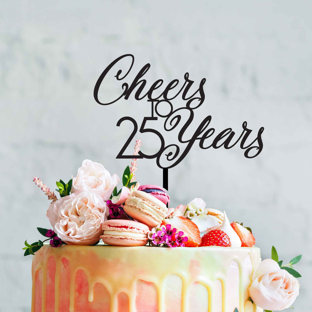 Custom Anniversary Celebration Cake Topper - Celebrating The Years ...