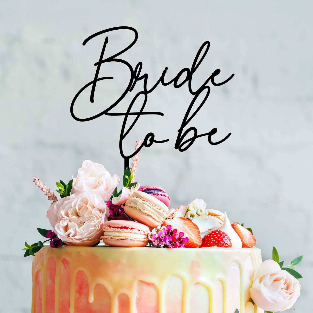 She Said Yes Bridal Shower Cake Topper - Sugar Crush Co.