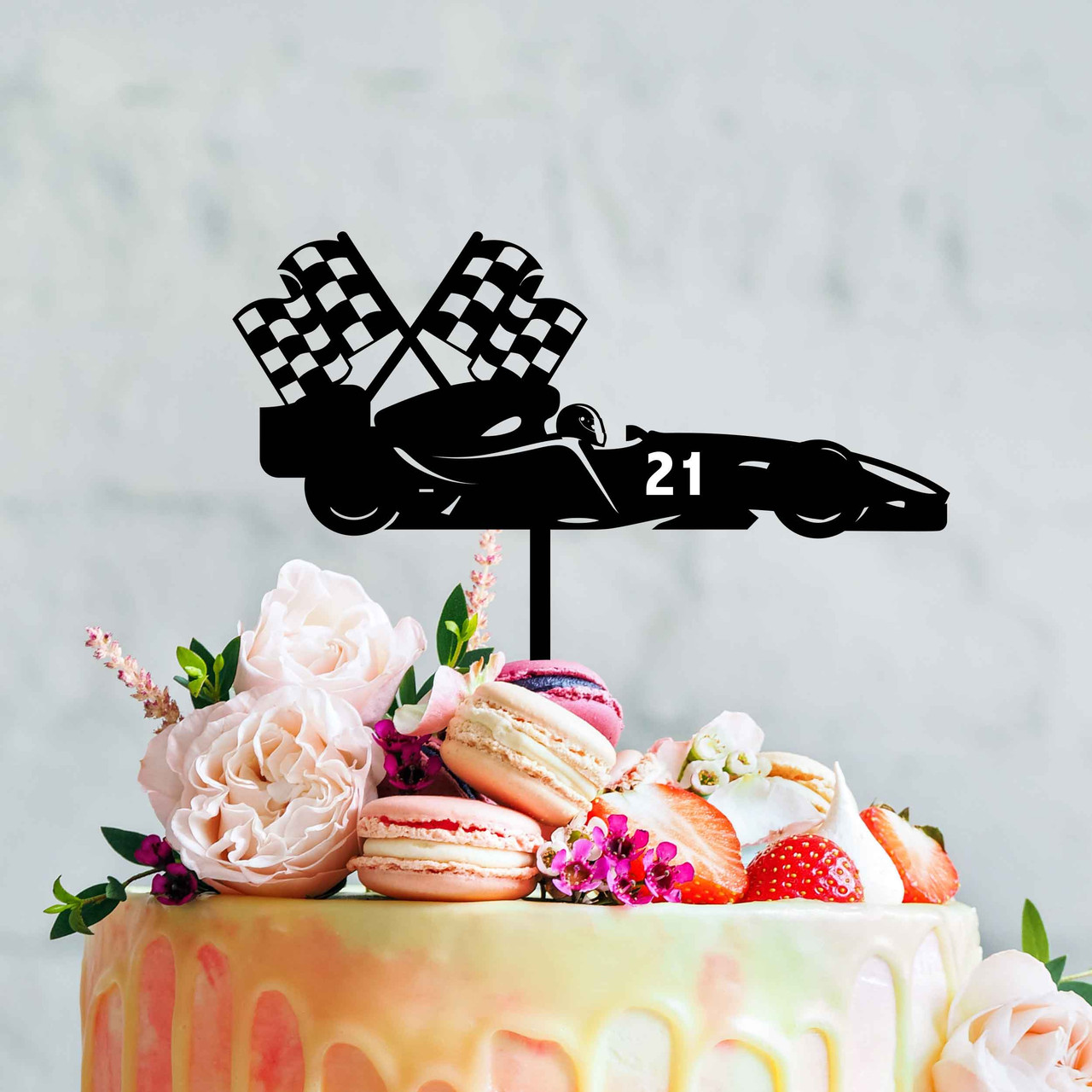 Race Car Birthday Cake Topper, Personalized Cake Topper Happy Birthday With  Age, Formula One F1 Racing Happy Birthday Cake Topper - Etsy