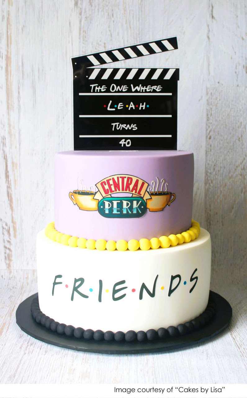 Friends Themed Birthday Cake - Iced With Elegance