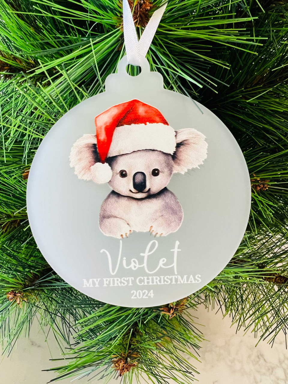 Personalised Baby Koala My First Christmas Decoration - Custom Baby ...