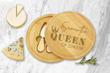 Wooden serving boards, platters, hampers