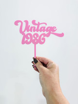 Vinage 80s Cake Topper