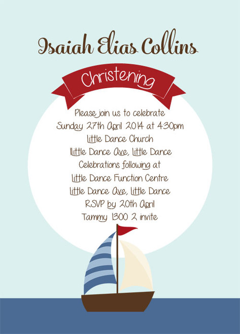 Nautical Christening & Baptism Invitations