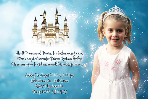 Princess Party Birthday Invitations