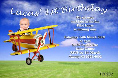 Flying High Birthday Party Invitations