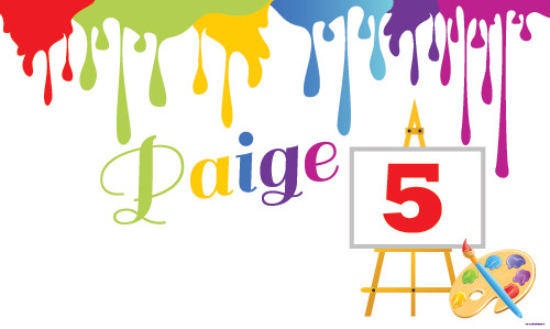 Kids Art Painting Personalised Birthday Party Banners