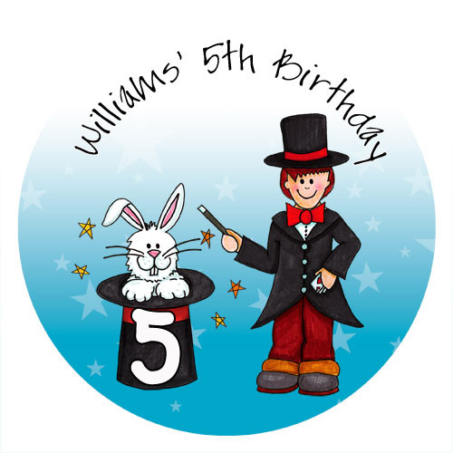 Birthday Party Labels & Stickers - Magician Party