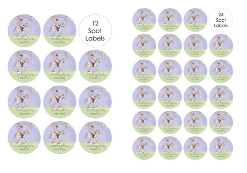 Girls Pony Birthday Party Personalised Party Labels & Stickers and stickers Girls Pony Birthday Party Personalised Party Labels & Stickers and stickers