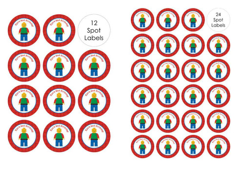 Lego Birthday Party Personalised Party Labels & Stickers and stickers