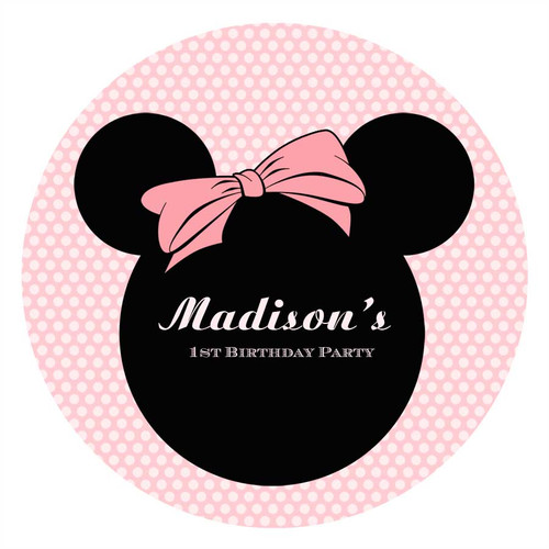 Minnie Mouse Personalised Party Labels & Stickers and stickers Minnie Mouse Personalised Party Labels & Stickers and stickers