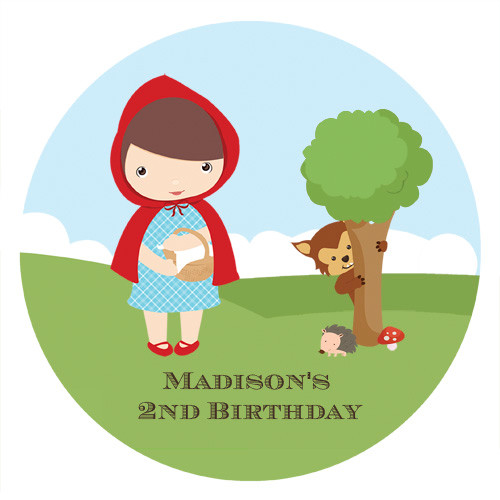Little Red Riding Hood Party Personalised Party Labels & Stickers & Stickers