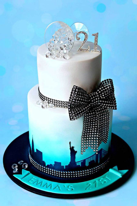 Sex in the City New York Skyline Themed Birthday Cake