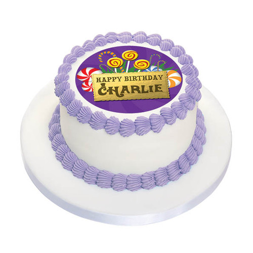 Birthday Cake Edible Image - Willy Wonka