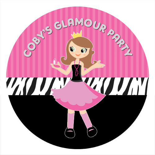 Glamour Pamper Party Personalised Birthday Cake Icing. Glamour Pamper Party Personalised Birthday Cake Icing.